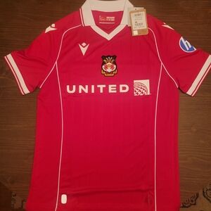 Macron Wrexham AFC Wales 2025/26 Home Menu Football Soccer Jersey Size M NWT
